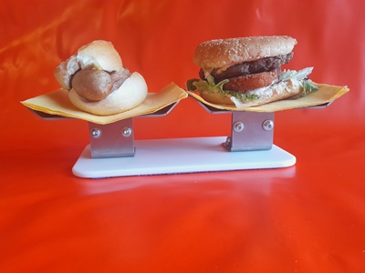 Snackablage speziell für Hamburger